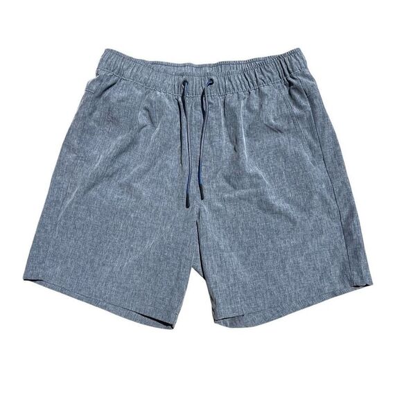EDDIE BAURER Men’s Blue Denim Chambray Pull On Drawstring Shorts L - Picture 1 of 9